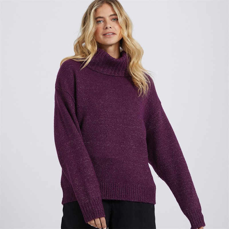 UGG® Womens Lylah Roll Neck Jumper Deep Plum