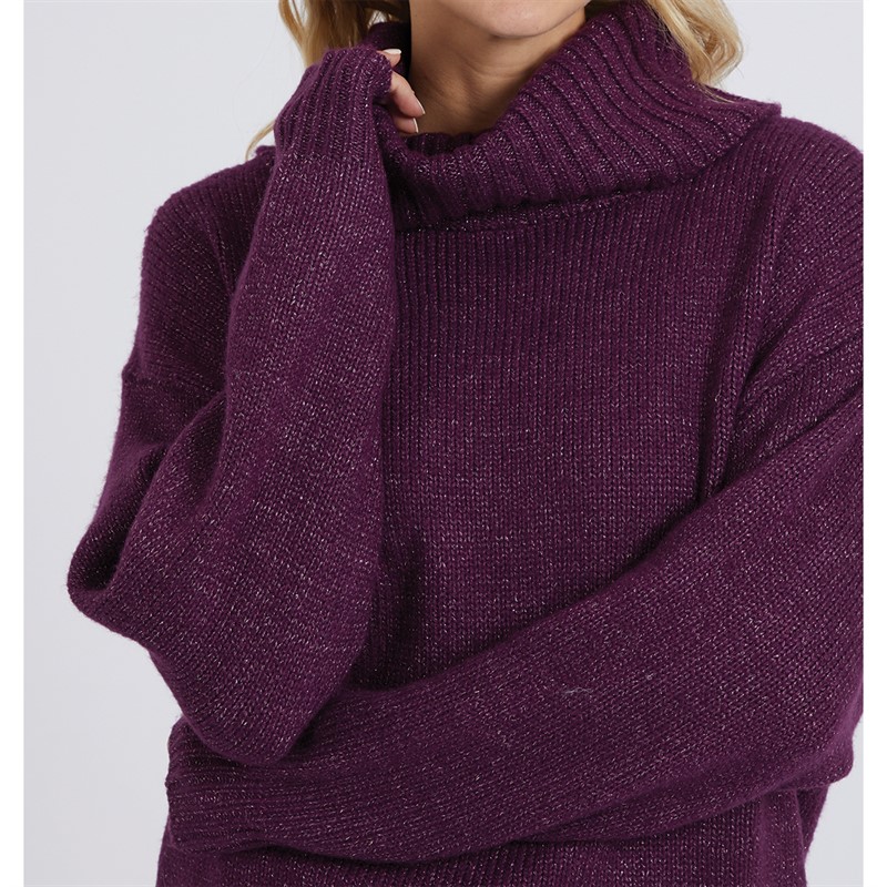 UGG® Womens Lylah Roll Neck Jumper Deep Plum