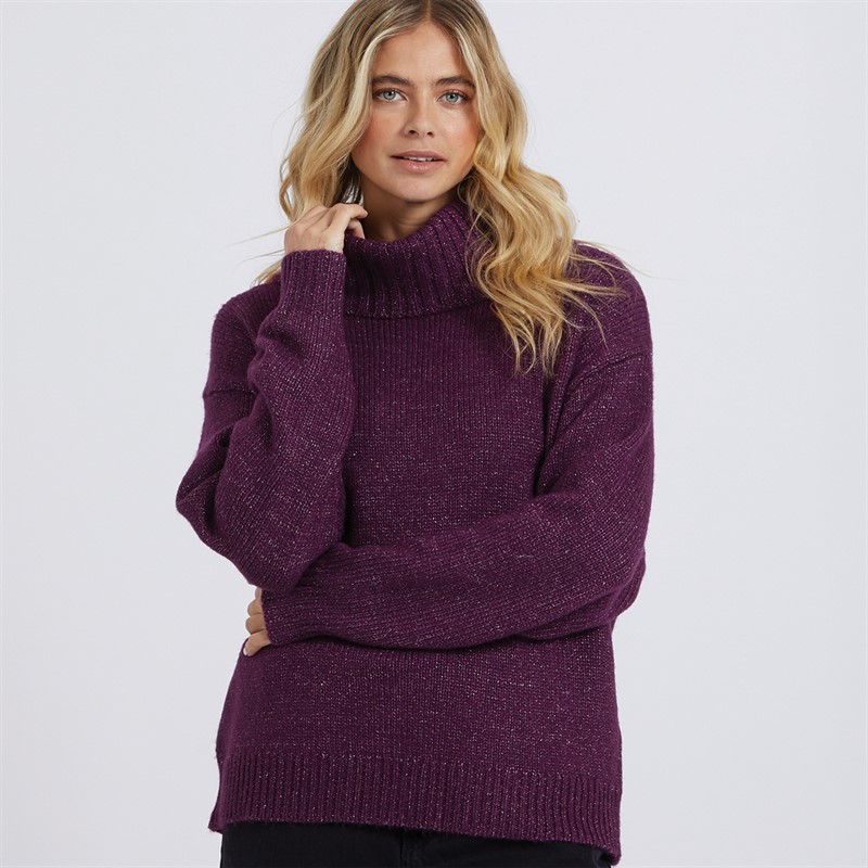 UGG® Womens Lylah Roll Neck Jumper Deep Plum