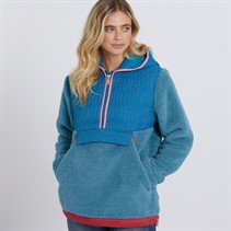 UGG® Womens Iggy Sherpa Half Zip Coat Mediterranean Blue Multi