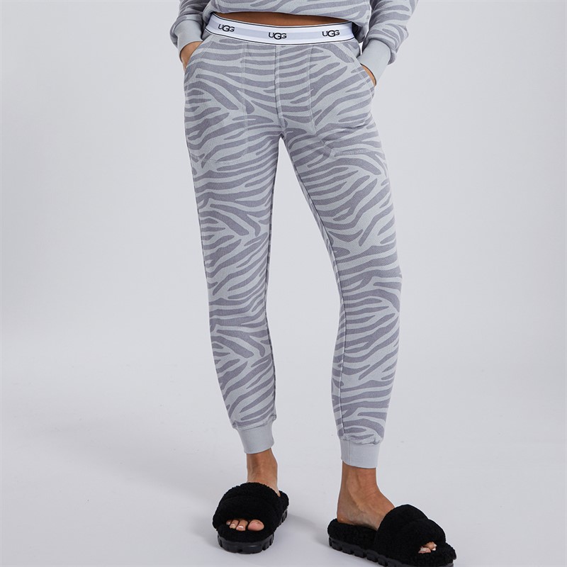 UGG® Womens Cathy Print Joggers Cloudy Grey Zebra