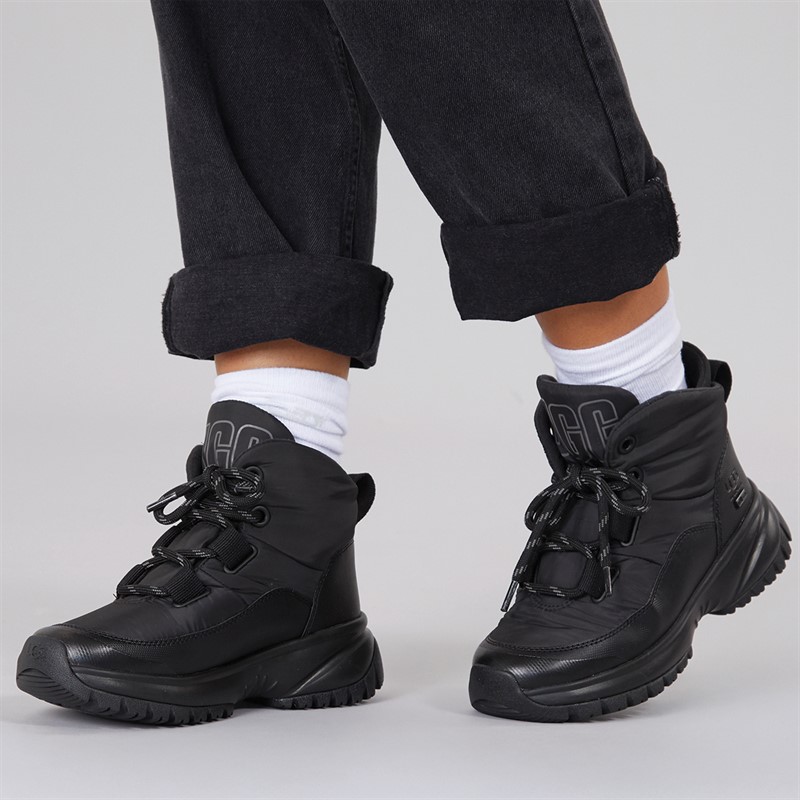 UGG® Womens Yose Puffer Lace Boots Black