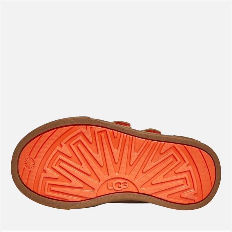UGG® Infant Rennon II Double Strap Shoes Antilope/Mustard Seed/Warm Red
