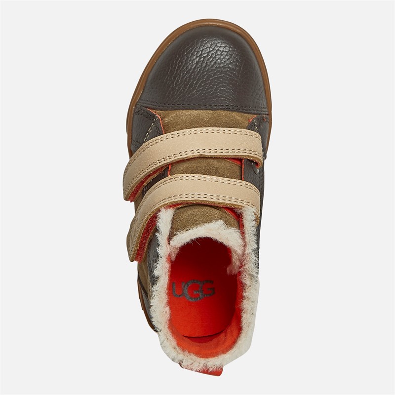 UGG® Infant Rennon II Double Strap Shoes Antilope/Mustard Seed/Warm Red