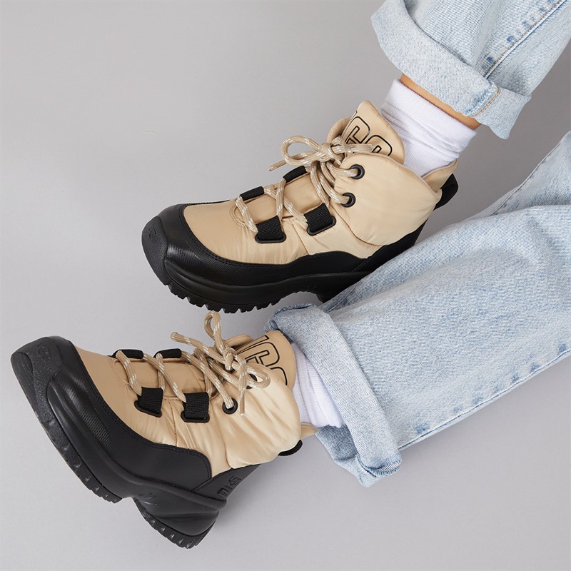 UGG Womens Yose Puffer Lace Boots Mustard Seed - Size 9