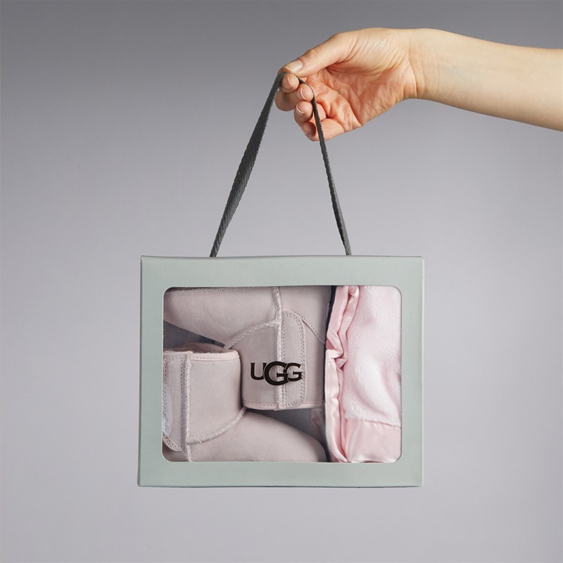 UGG® Infant Classic And Lovey Blanket Set Sea Shell Pink