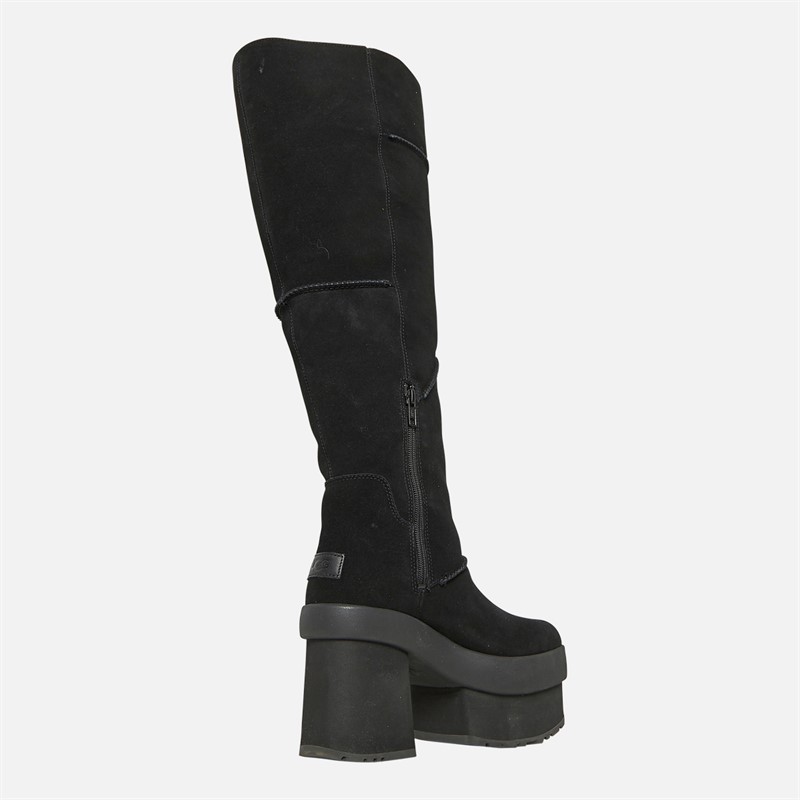 UGG® Womens New Heights Platform Xtra Knee High Boots Black