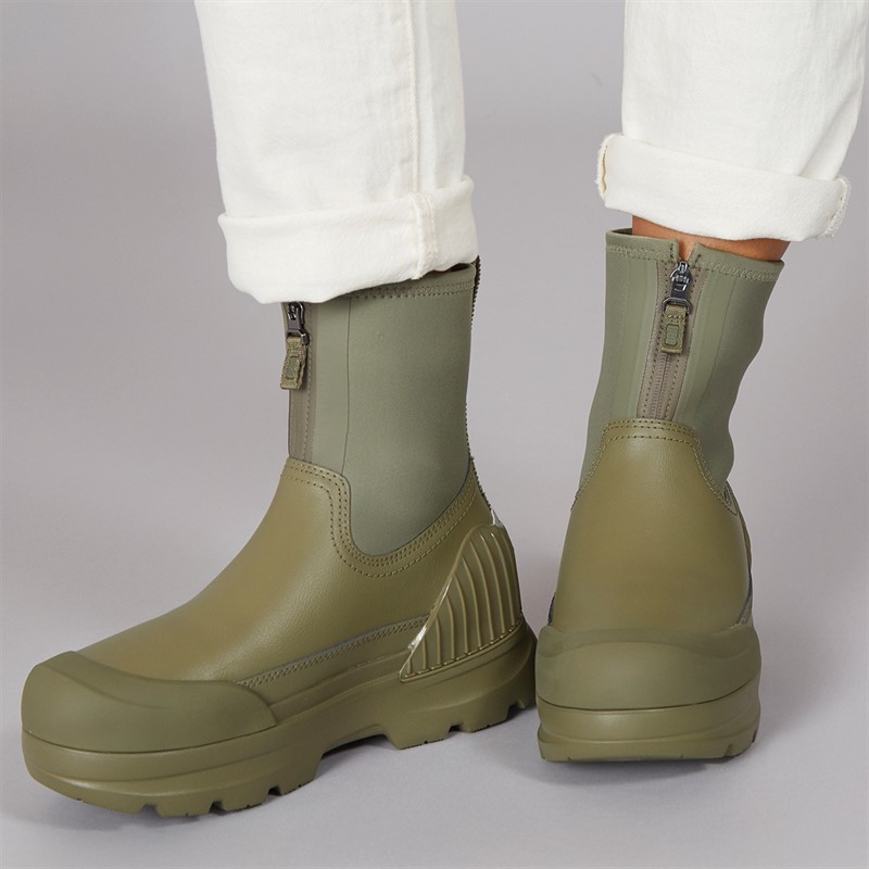 UGG® Womens Neumel X Zip Wellies Burnt Olive/Shaded Clover