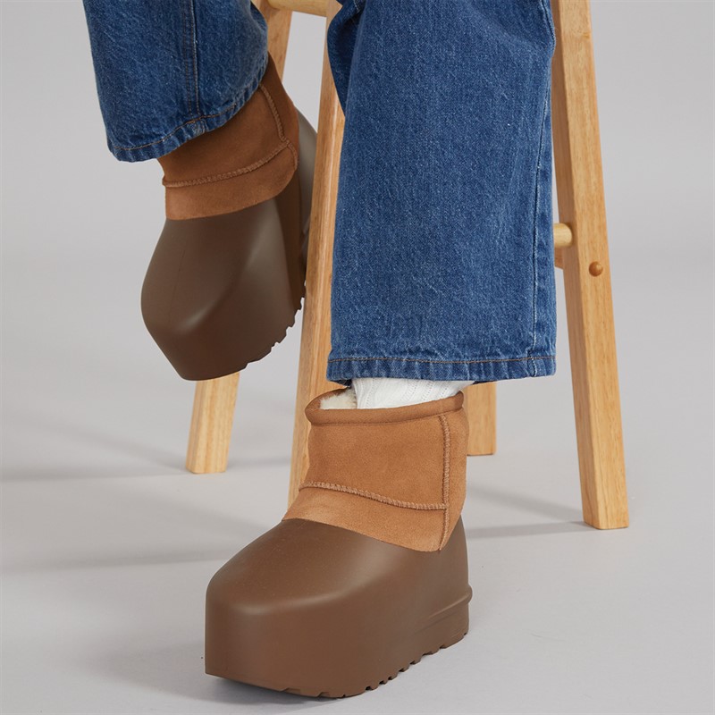 UGG® Womens Classic Mini Pumped Molded Boots Chestnut