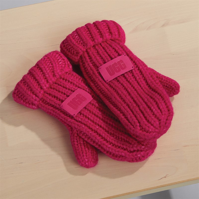 UGG® Kids Chunky Mittens Pink