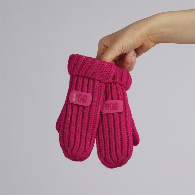 UGG® Kids Chunky Mittens Pink