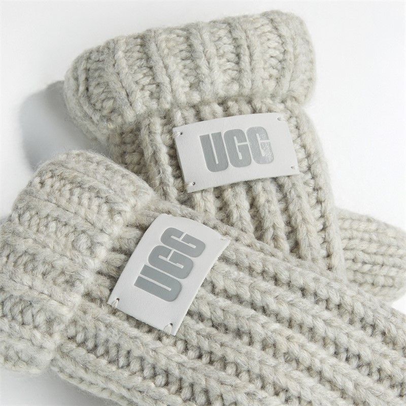 UGG® Kids Chunky Mittens Light Grey