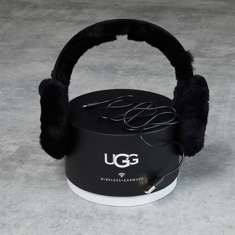UGG® Womens Sheepskin Earmuffs Black