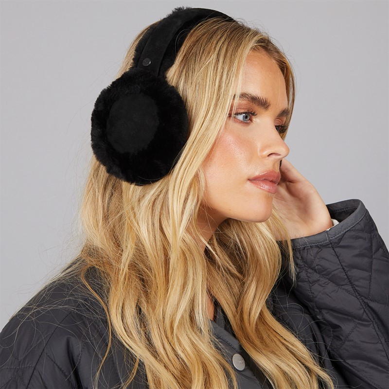 UGG® Womens Sheepskin Earmuffs Black