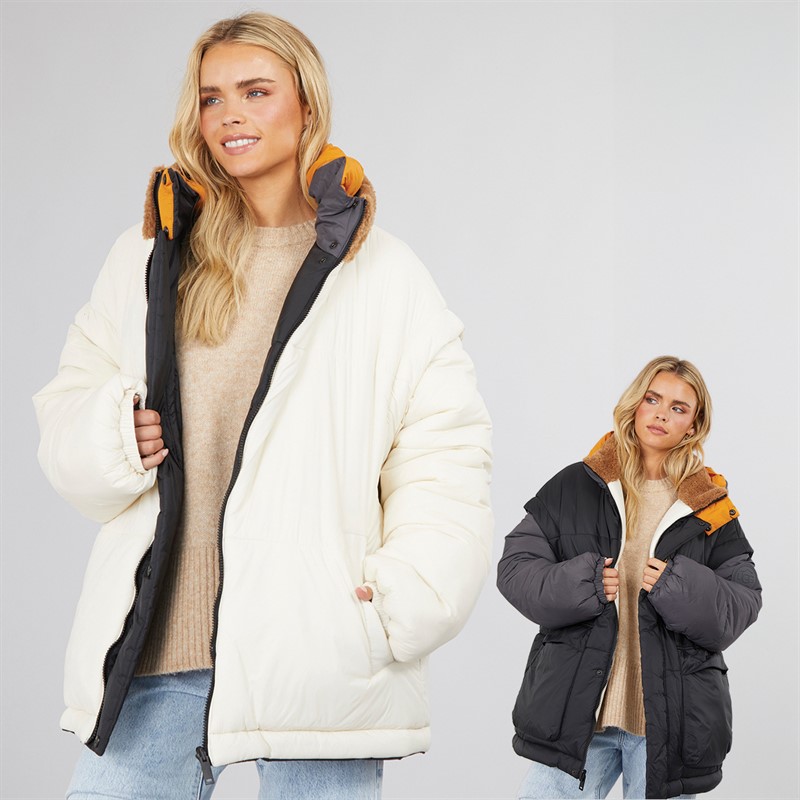 UGG® ® Womens Kristian Puffer Coat Black Cream