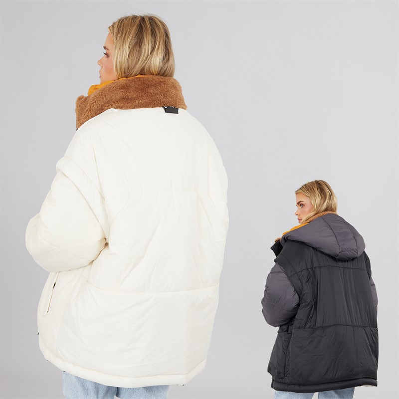 UGG® ® Womens Kristian Puffer Coat Black Cream