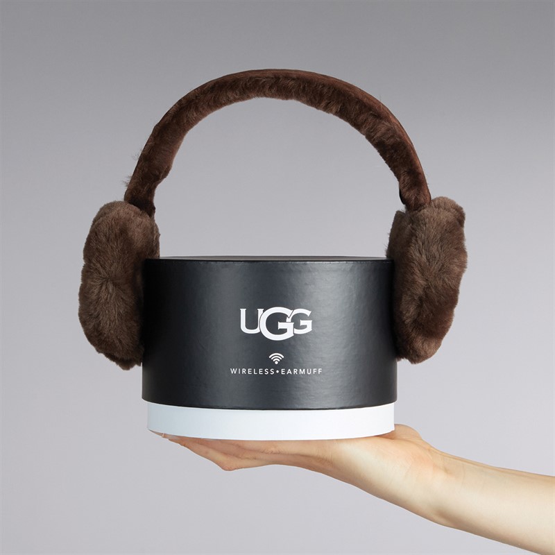 UGG® Womens Sheepskin Earmuffs Brown