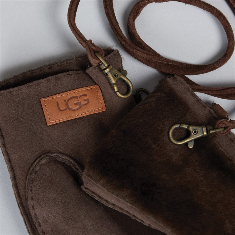 UGG® Womens Sheepskin Mittens Burnt Cedar