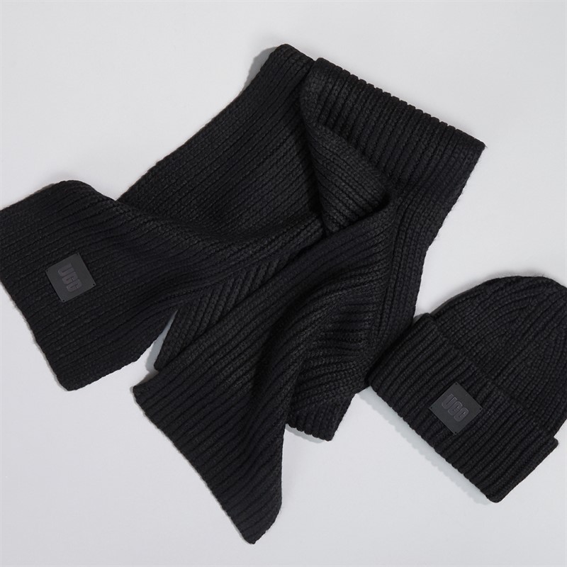 UGG® Womens Chunky Rib Set Black