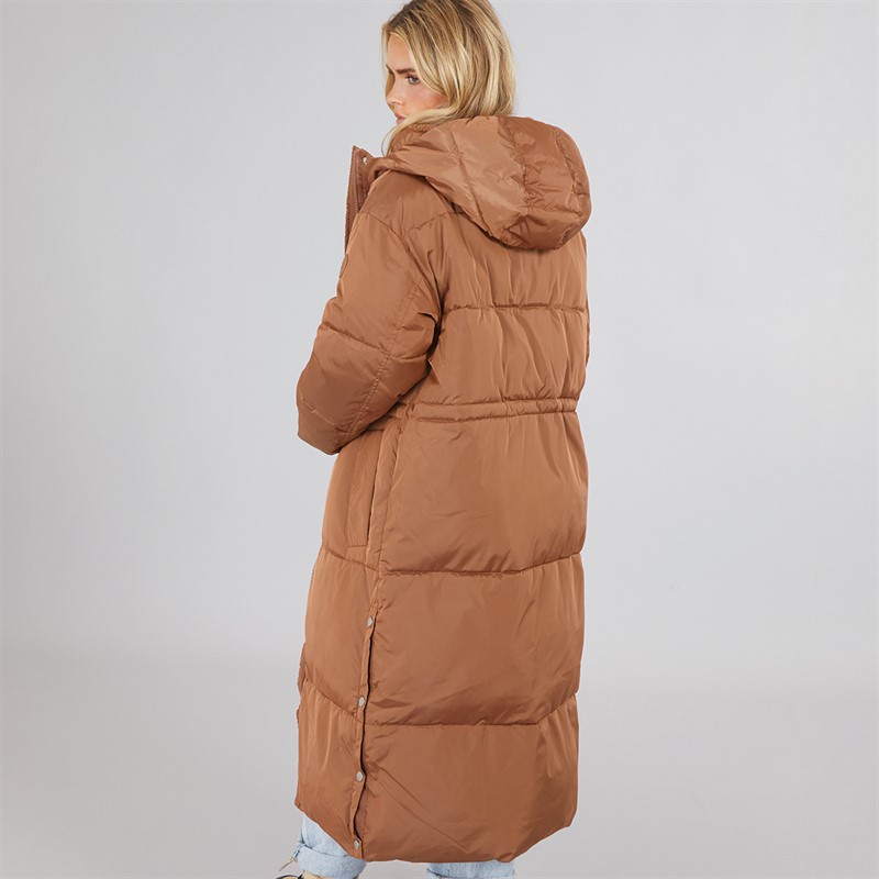 UGG® Womens Keely Long Puffer Coat Dark Chestnut