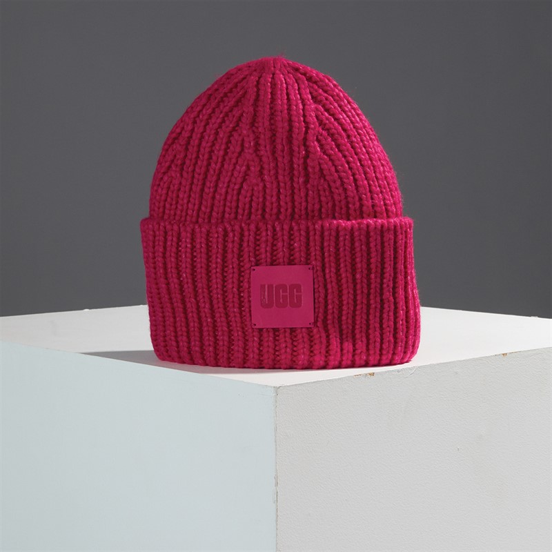 UGG® Womens Chunky Rib Beanie Pink