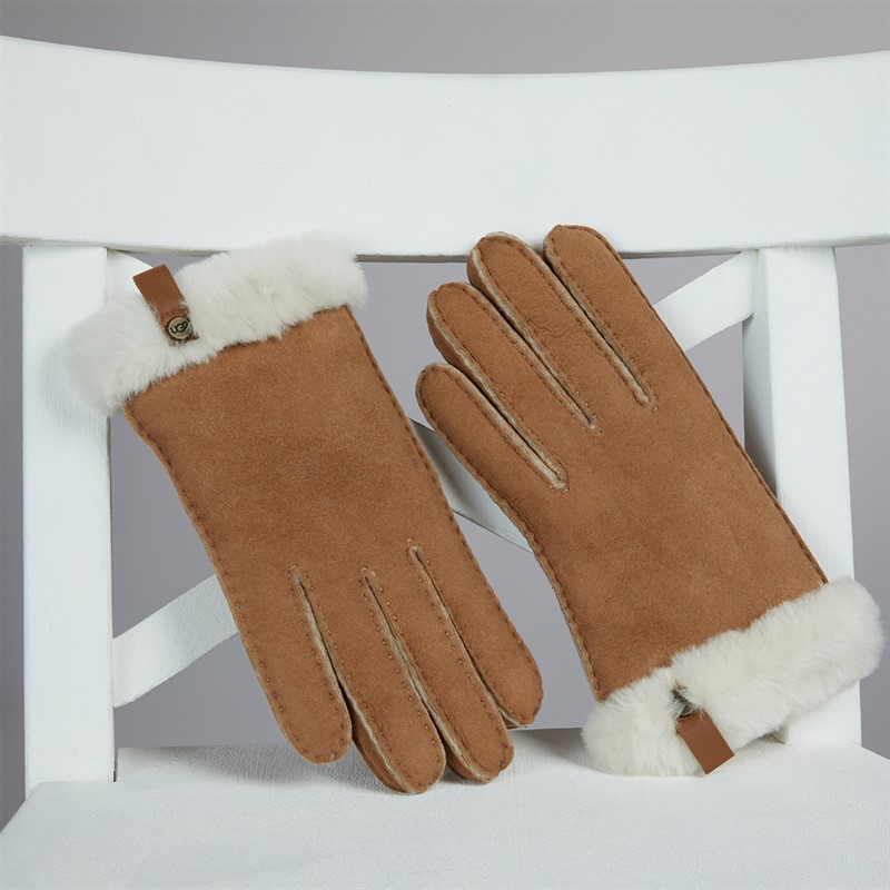 UGG® Womens Shorty Gloves Chestnut