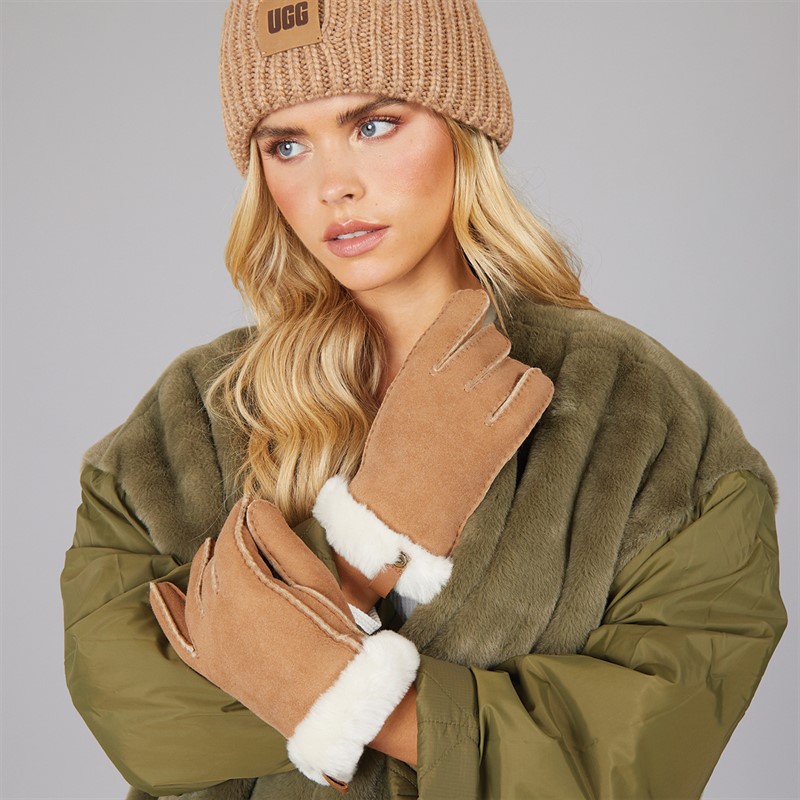 UGG® Womens Shorty Gloves Chestnut