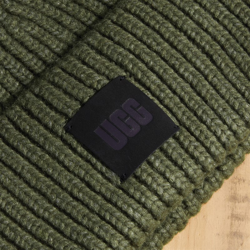 UGG® Womens Chunky Rib Beanie Burnt Olive