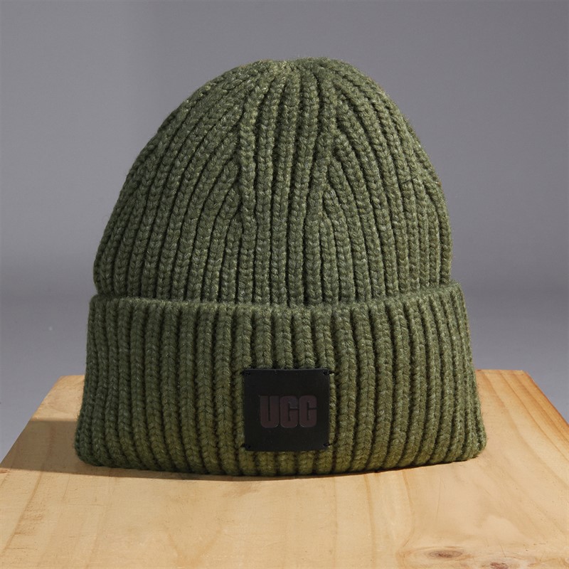 UGG® Womens Chunky Rib Beanie Burnt Olive