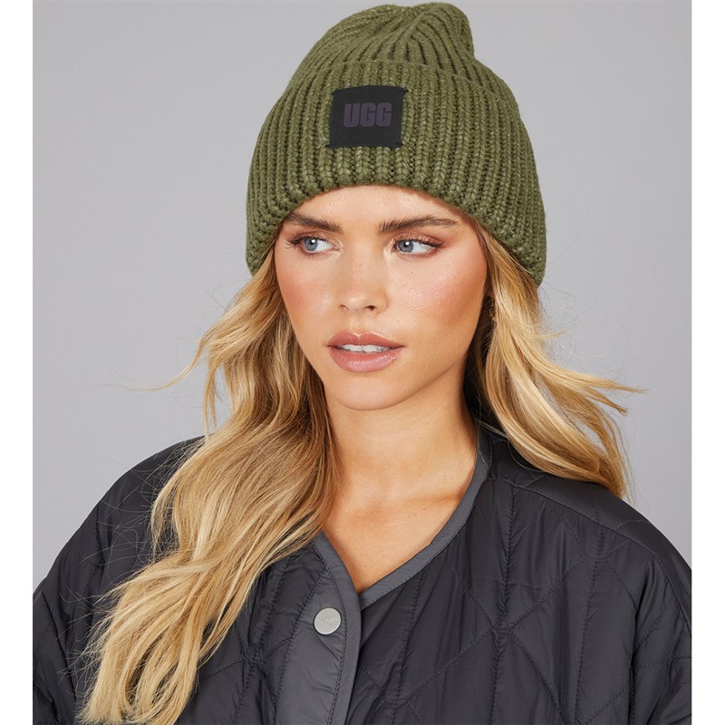 UGG® Womens Chunky Rib Beanie Burnt Olive