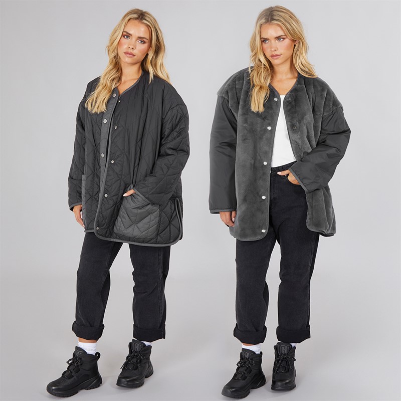 UGG® Womens Amilea Reversible Quilted Jacket Ink