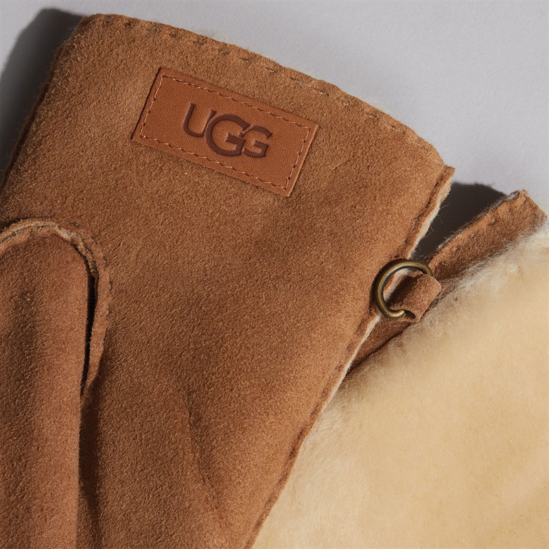 UGG® Womens Sheepskin Mittens Chestnut