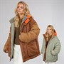 UGG® ® Womens Kristian Puffer Coat Pecan Moss Green