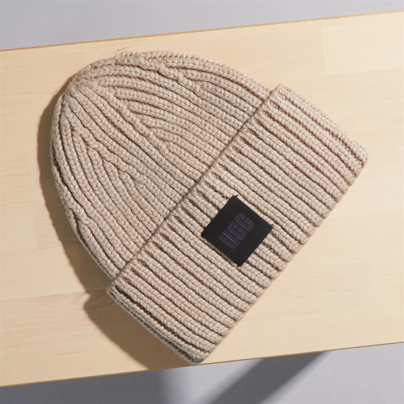 UGG® Womens Chunky Rib Beanie Putty