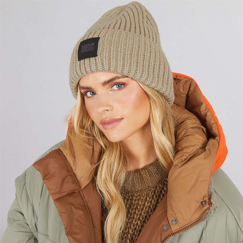UGG® Womens Chunky Rib Beanie Putty