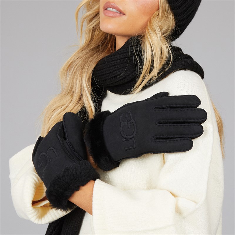 UGG® Womens Shearling Gloves Black