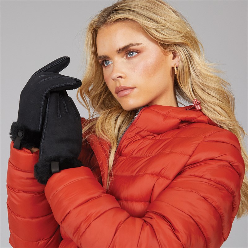 UGG® Womens Shorty Gloves Black