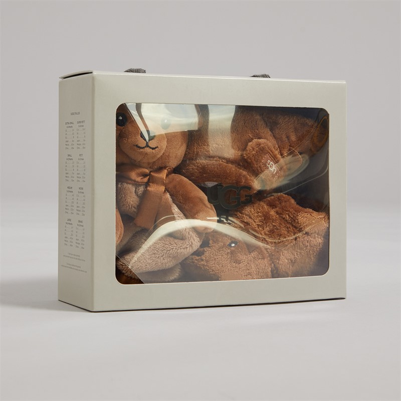 UGG® Infant Bixbie And Lovey Bear Bootie And Blanket Gift Set Chestnut