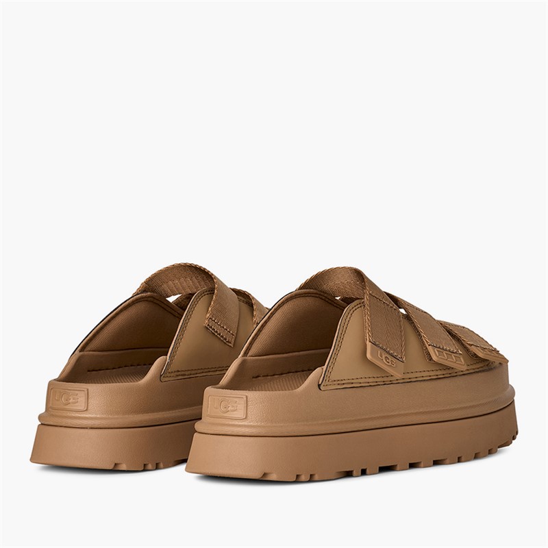 UGG® Womens Goldenglow Slides Dark Sand