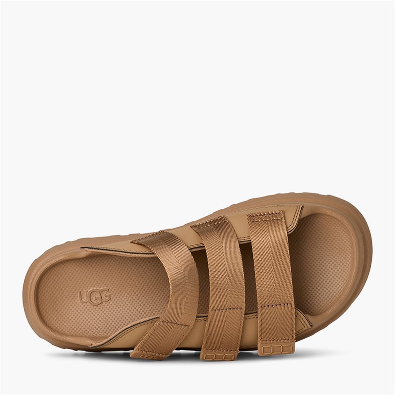 UGG® Womens Goldenglow Slides Dark Sand