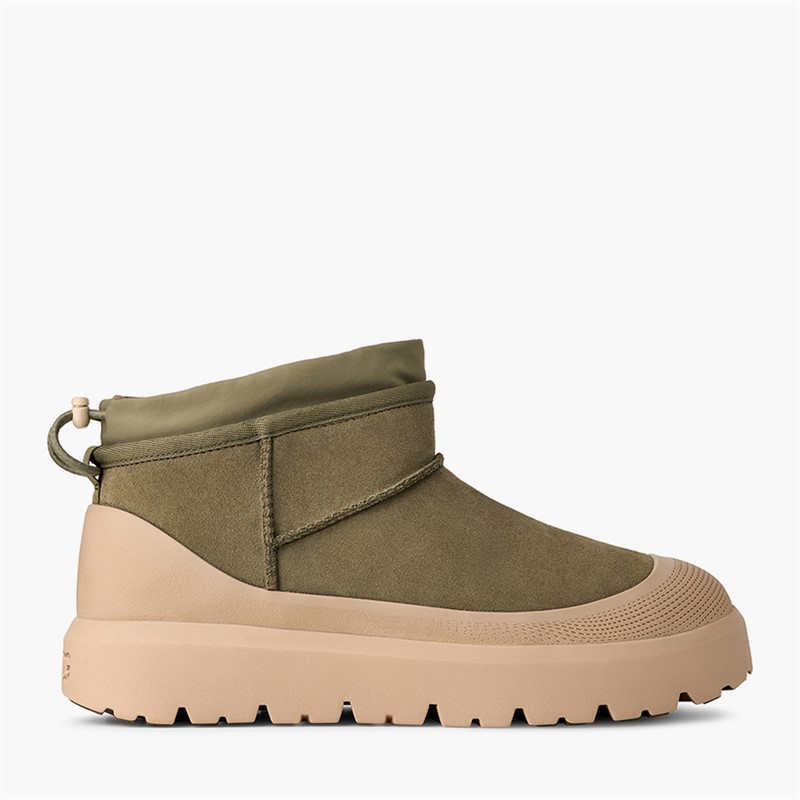 UGG® Mens Classic Ultra Mini Weather Hybrid Boots Burnt Olive/Mustard Seed