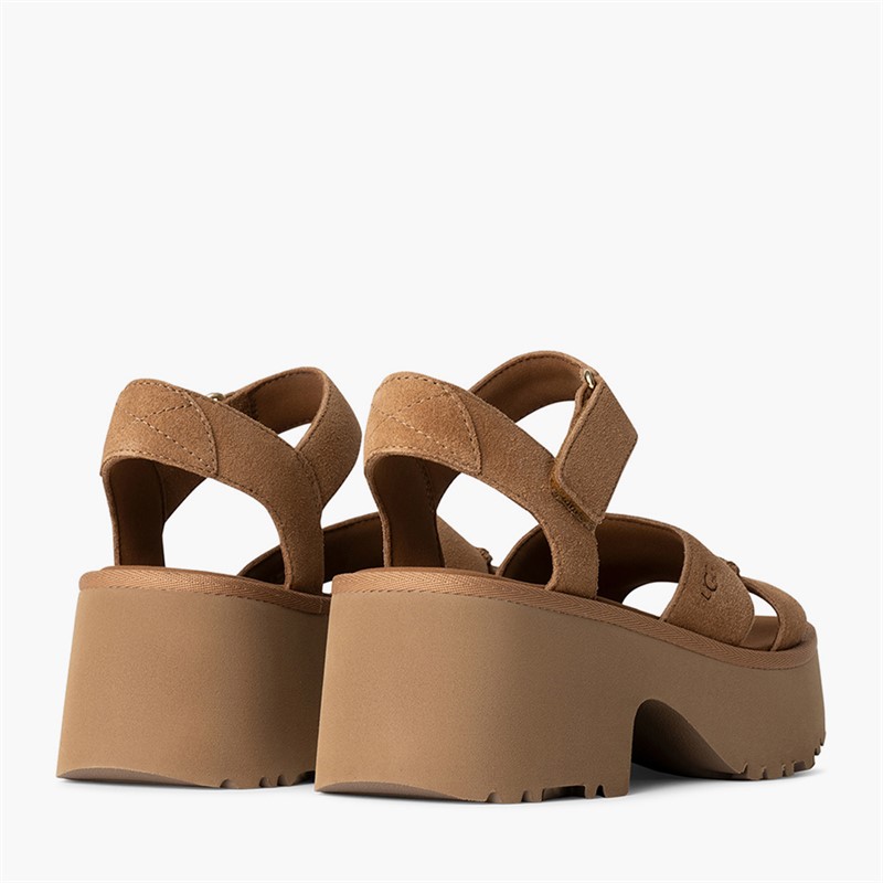 UGG® Womens New Heights Ankle Strap Sandals Chestnut