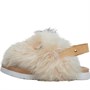 UGG® Junior Girls Punki Fluffy Sandals Natural/Soft Ochre