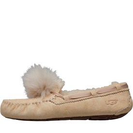 Image of UGG Womens Dakota Pom Pom Slippers Cream