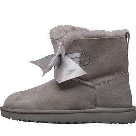 Ugg Dames Gita Bow Mini Laarzen Lichtgrijs ugg kopen in de aanbieding