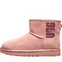 UGG Bottes ClassiqueMini Rubber Logo Femme Rose Pâle