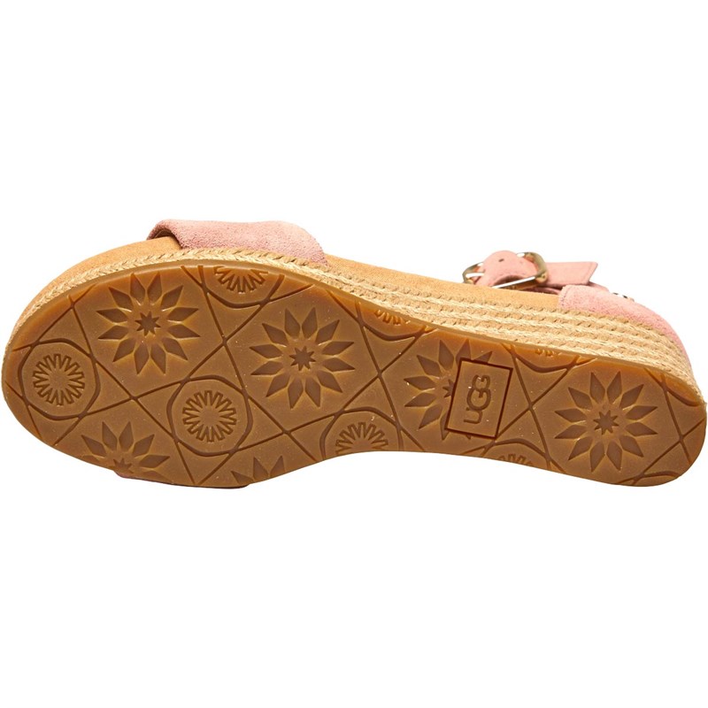ugg zoe ii leather wedge sandals