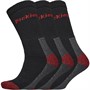 Dickies Mens Three Pack Work Crew Socks Black
