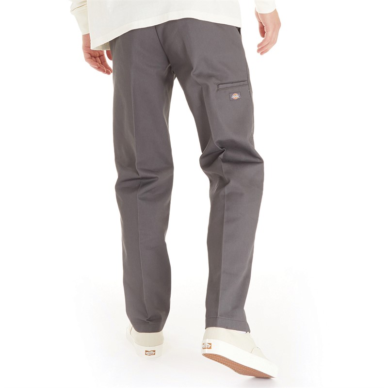 Dickies Mens Slim Straight Double Knee Trousers Slate