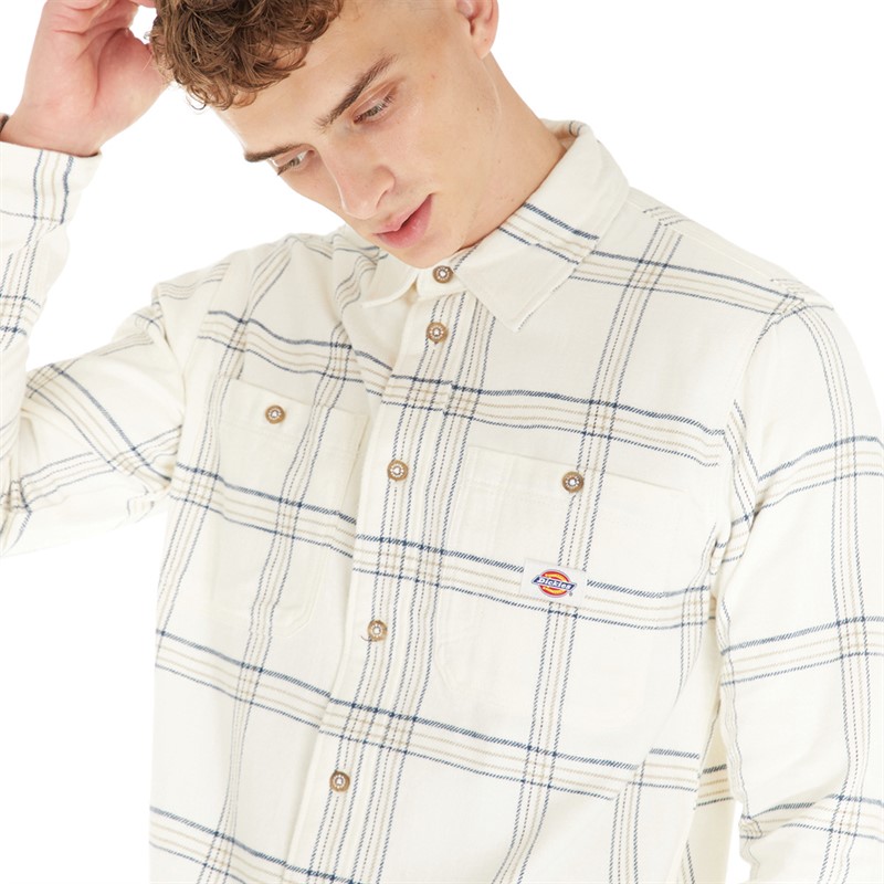 Dickies Mens Warrenton Long Sleeve Shirt Cloud